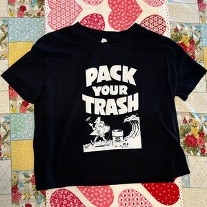 Santa Cruz Pack Your Trash black womens tee